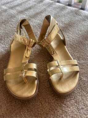 Franco Sarto Metallic Gold Slingback Sandals